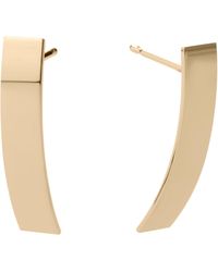 Lana Jewelry - Curved Tag Drop Earrings - Lyst