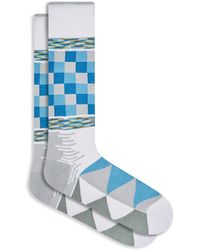 Bugatchi - Geo Pattern Dress Socks - Lyst