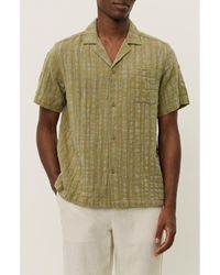 Les Deux - Lesley Slub Cotton Camp Shirt - Lyst