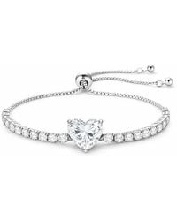 Donatello Gian - Crystal Heart Adjustable Bracelet - Lyst