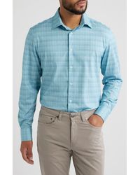 Bugatchi - James Ooohcotton Check Print Button-Up Shirt - Lyst