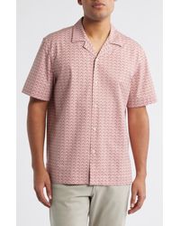 Bugatchi - Cole Ooohcotton Geo Print Camp Shirt - Lyst