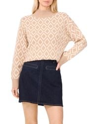 Vince Camuto - Diamond Jacquard Turtleneck Sweater - Lyst