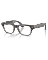 Ray-Ban - 50Mm Rectangle Optical Glasses - Lyst