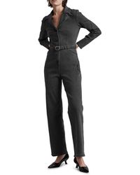 & Other Stories - & Belted Long Sleeve Denim Jumpsuit - Lyst