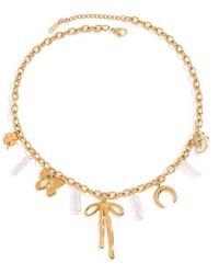 MacRae & Co - Leslie Faux Pearl Charm Necklace - Lyst