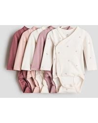 H&M - 5-Pack Wrapover Bodysuits - Lyst