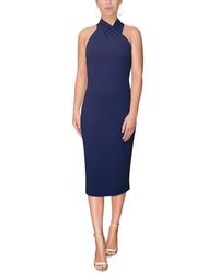 Rachel Roy - Harland Crossover Halter Midi Dress - Lyst