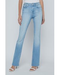 L'Agence - Ruth Raw Hem Straight Leg Jeans - Lyst