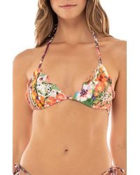 Agua Bendita - Lolita Seed Hand Embroidered Triangle Bikini Top - Lyst
