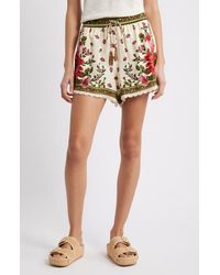 FARM Rio - Wonder Rio Linen Blend Shorts - Lyst