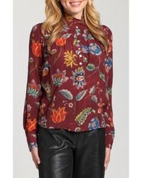 Apny - Ruffle Half-Placket Shirt - Lyst