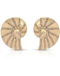 Ettika - Shell Statement Stud Earrings - Lyst
