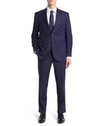 Peter Millar - Tailored Fit Windowpane Plaid Wool Suit - Lyst