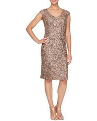 Alex Evenings - Sequin Cap Sleeve Sheath Cocktail Dress - Lyst