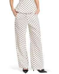 Wayf - Lilah Polka Dot Wide Leg Pants - Lyst