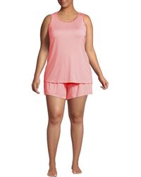 Lands' End - Cooling 3 Piece Pajama Set - Lyst