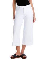 HINT OF BLU - Cuffed Ankle Wide Leg Jeans - Lyst
