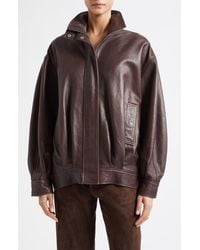 Arma - Paula Leather Bomber Jacket - Lyst