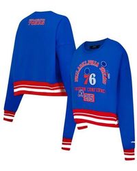 Pro Standard - Philadelphia 76Ers Area Code Cropped Pullover Sweatshirt - Lyst