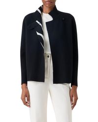 Akris - Zebra Stripe Reversible Cashmere Jacket - Lyst