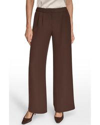 Donna Karan - High Waist Wide Leg Pants - Lyst