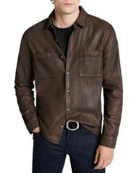 John Varvatos - Cole Coated Denim Button-up Shirt - Lyst