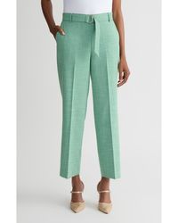 Kasper - Belted Elastic Back Straight Leg Ankle Pants - Lyst