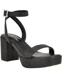 Calvin Klein - Lalah Ankle Strap Block Heel Dress Sandals - Lyst