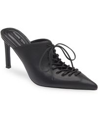 Open Edit - Natalya Lace-up Pointed Toe Mule - Lyst