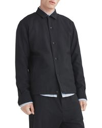 Rag & Bone - Finlay Button-up Stretch Wool Shirt Jacket - Lyst