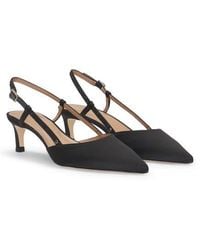 BOSS - Janet Slingback Pointed Toe Kitten Heel Pump - Lyst