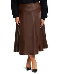 Estelle - Ashdown Faux Leather A-line Skirt - Lyst