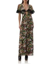 AFRM - Jayson Floral Print Lace Maxi Dress - Lyst