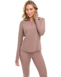 BloqUV - Long Sleeve Sun And Uv Protection Relaxed Mock Zip Top - Lyst