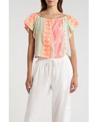 Elan - Ruffle Off The Shoulder Top - Lyst