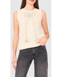Halogen® - Open Stitch Sleeveless Sweater - Lyst