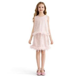 Tulle - Sequin Feather-Trim Set - Lyst