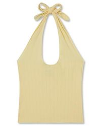 VIR VITA - Pauline Pointelle Halter Top - Lyst