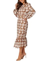 Petal & Pup Emersyn Lace Sheath Dress in White | Lyst