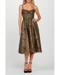 HELSI - Taylor Metallic Lace Midi Cocktail Dress - Lyst