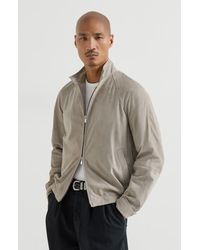 Brunello Cucinelli - Suede Jacket - Lyst