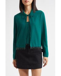 Bode - Lodge Beaded Cashmere Cardigan - Lyst