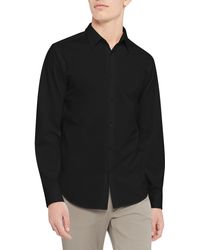 Theory - Sylvain Nd Structure Knit Button-up Shirt - Lyst