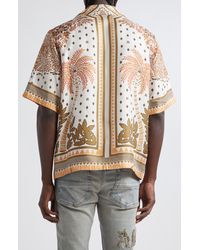 Amiri - Palm Tree Silk Bowling Shirt - Lyst