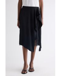 Acne Studios - Inouka Layered Satin & Lace Skirt - Lyst