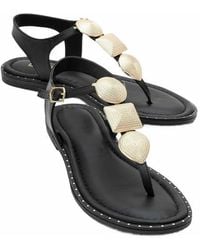Forever & Always Shoes - Giulia Leather Flat Sandal - Lyst