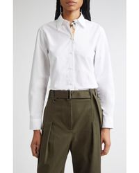 Burberry - Cotton Poplin Button-Up Shirt - Lyst