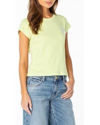 Roxy - Surf Day Flower Embroidered '90S Baby Tee - Lyst