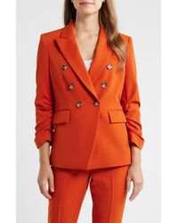 Tahari - Ruched Sleeve Jacket - Lyst